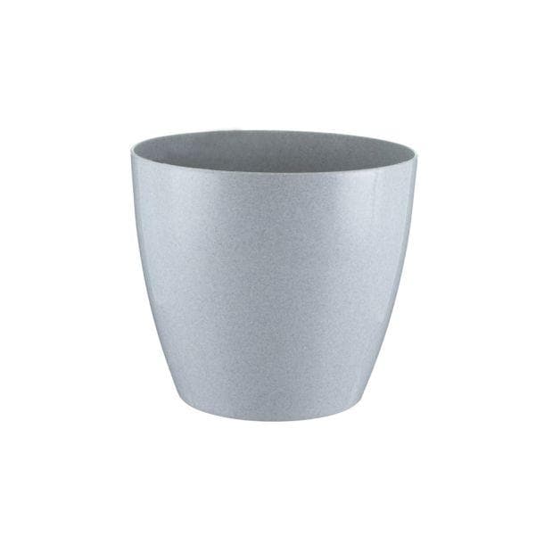 13.5 inch (34 cm) GW 07 Round Plastic Planter (Grey)