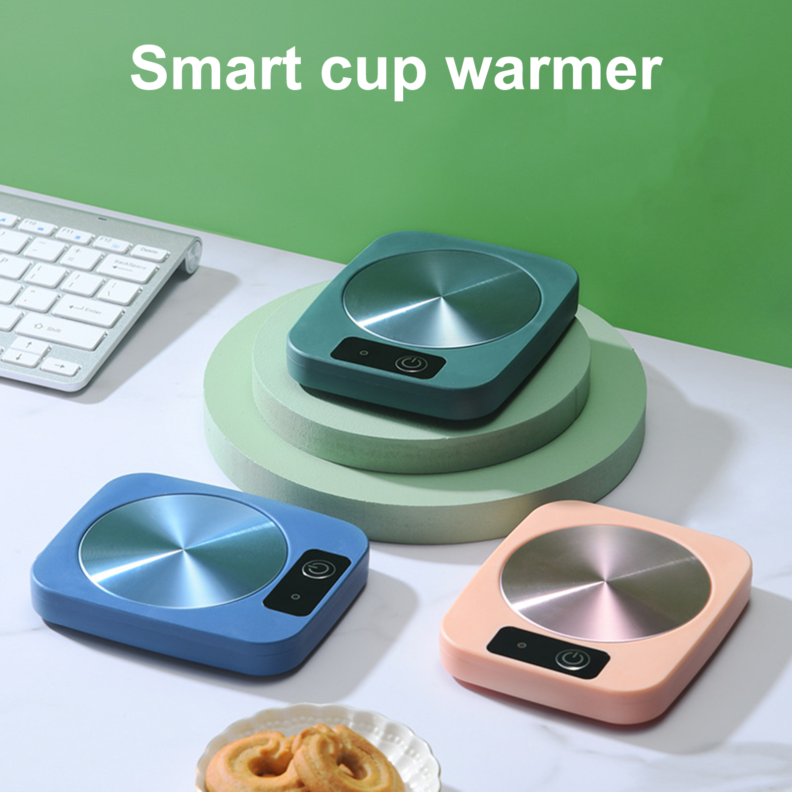 Fogcroll Water Cup Warmer Keep Drink Warm Non-slip Safe Winter Electric Heating Coaster Cup Heater for Office