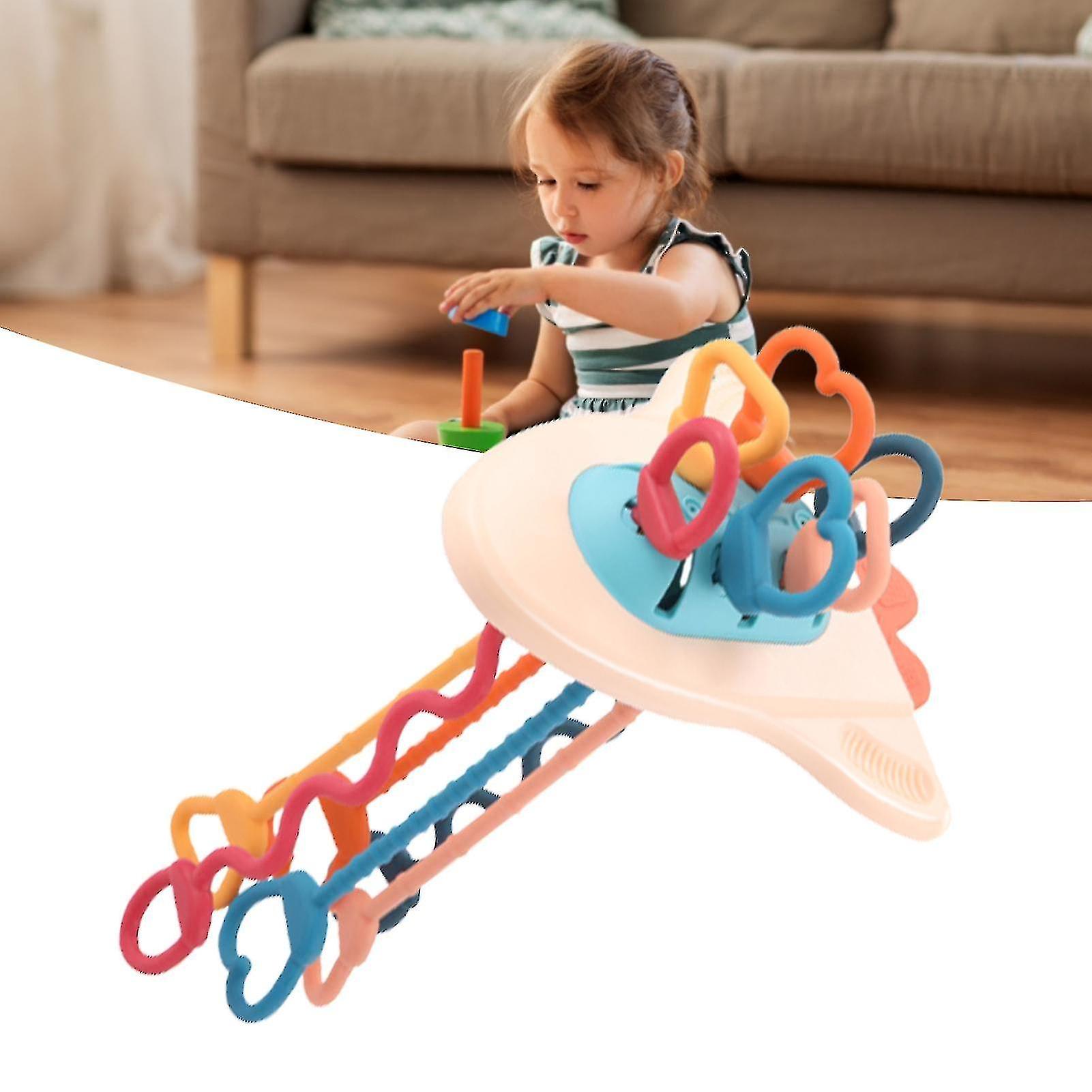 Teether Toy Brainstorm Airship Shape Education Learning Portable Parent-child Interactive Training Finger Sensory Toy Daily Use