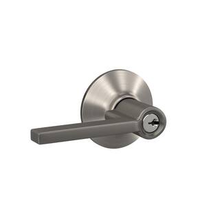 Schlage Latitude Satin Nickel Classic Keyed Entry Door Handle F51 V LAT 619