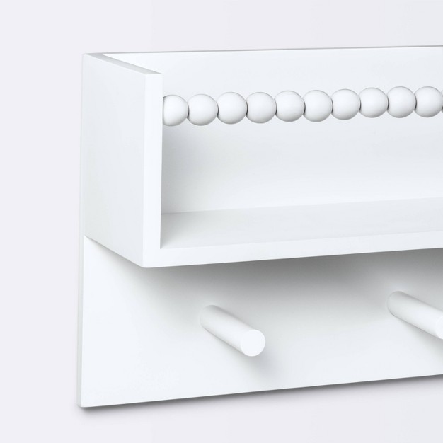 Wall Hook Shelf With Beading