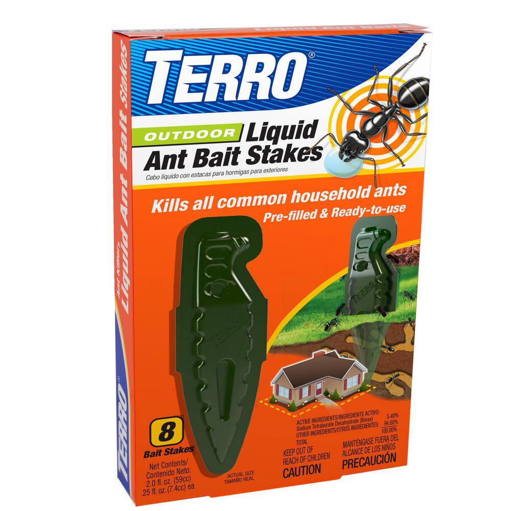 TERRO Outdoor Liquid Ant Bait Stakes (8-Count) T1813
