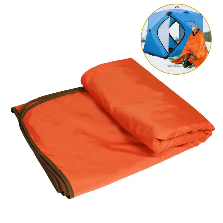 Outdoor waterproof windproof fleece blanket camping blanket picnic mat warm blanket