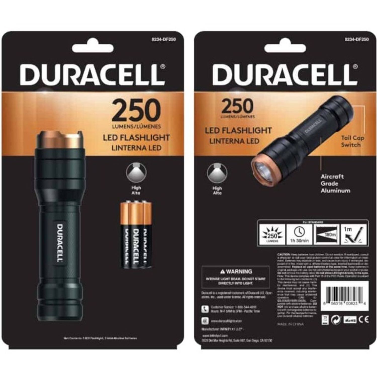 Aluminum LED Flashlight by Duracell Inc. DUR8234DF250