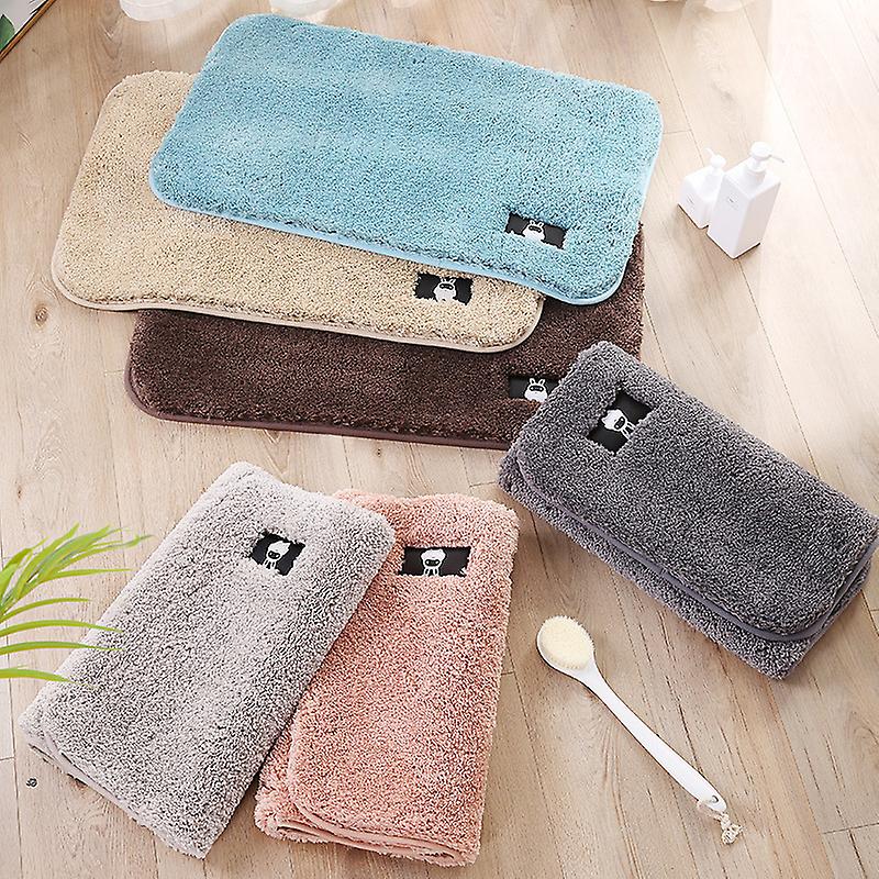 Thick Velvet Super Absorbent Bathroom Door Mats， Non-slip Bedroom Mats， Bathroom Carpets， Kitchen Mats