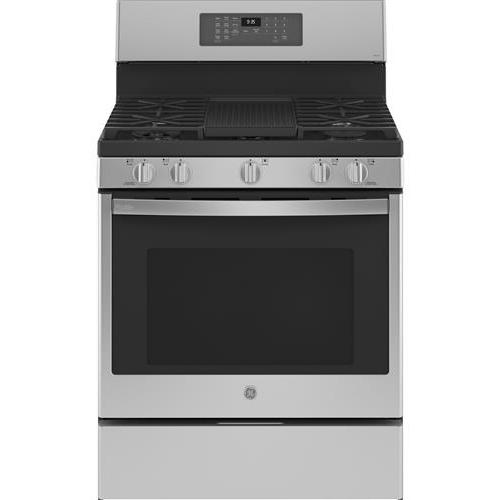 GE Profile 30-inch Freestanding Dual-Fuel Range with Wi-Fi Connectivity PC2B935YPFS