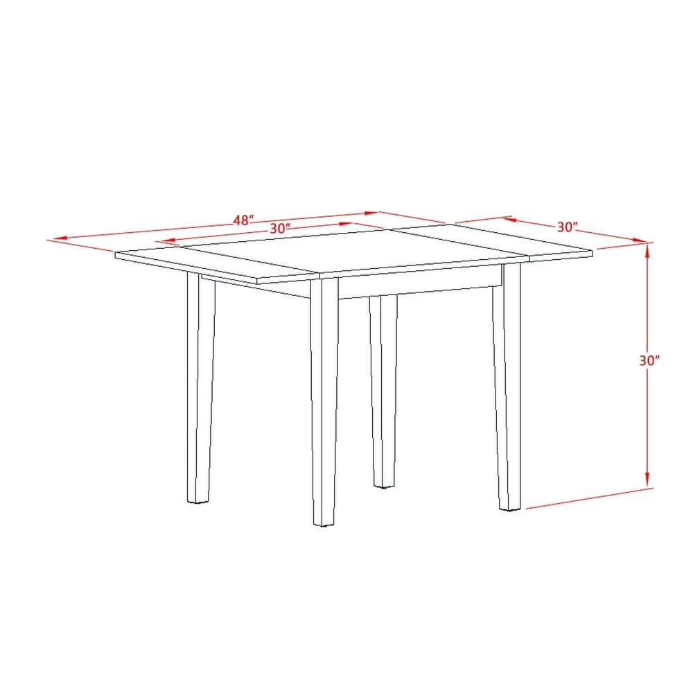 East West Furniture Modern Dining Table Set  a Rectangle Wooden Table and Kitchen Dining Chairs  Black   Cherry (Pieces Option)