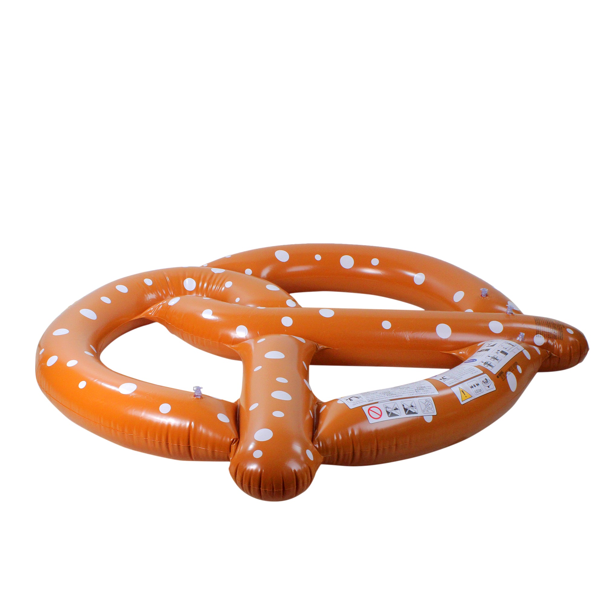 Swimline 60" Inflatable Giant Pretzel 3-Person Swimming Pool Float - Brown/White