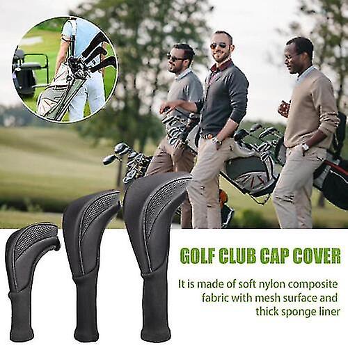 3pcs Hybrid Head Covers For Golf Club Woods With Interchangeable4 C9s6