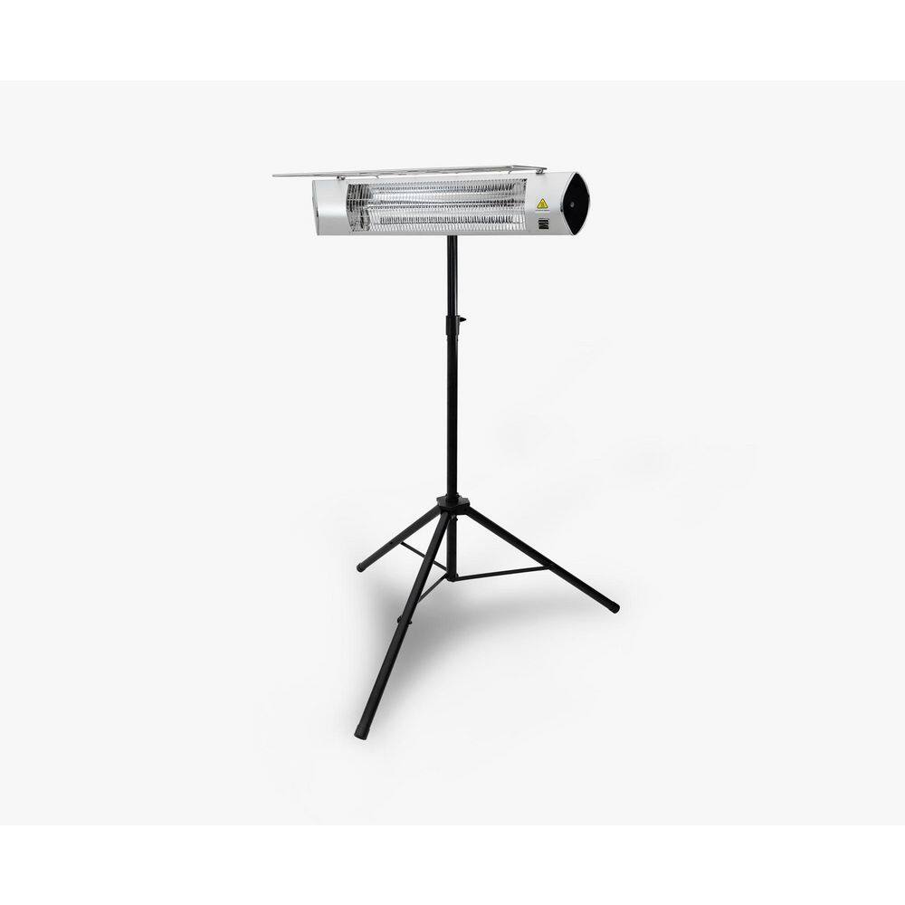 KENMORE 1500-Watt Indoor/Outdoor Carbon Infrared Electric Patio Heater, with Tripod and Remote, Silver KH-7E01-SSTP