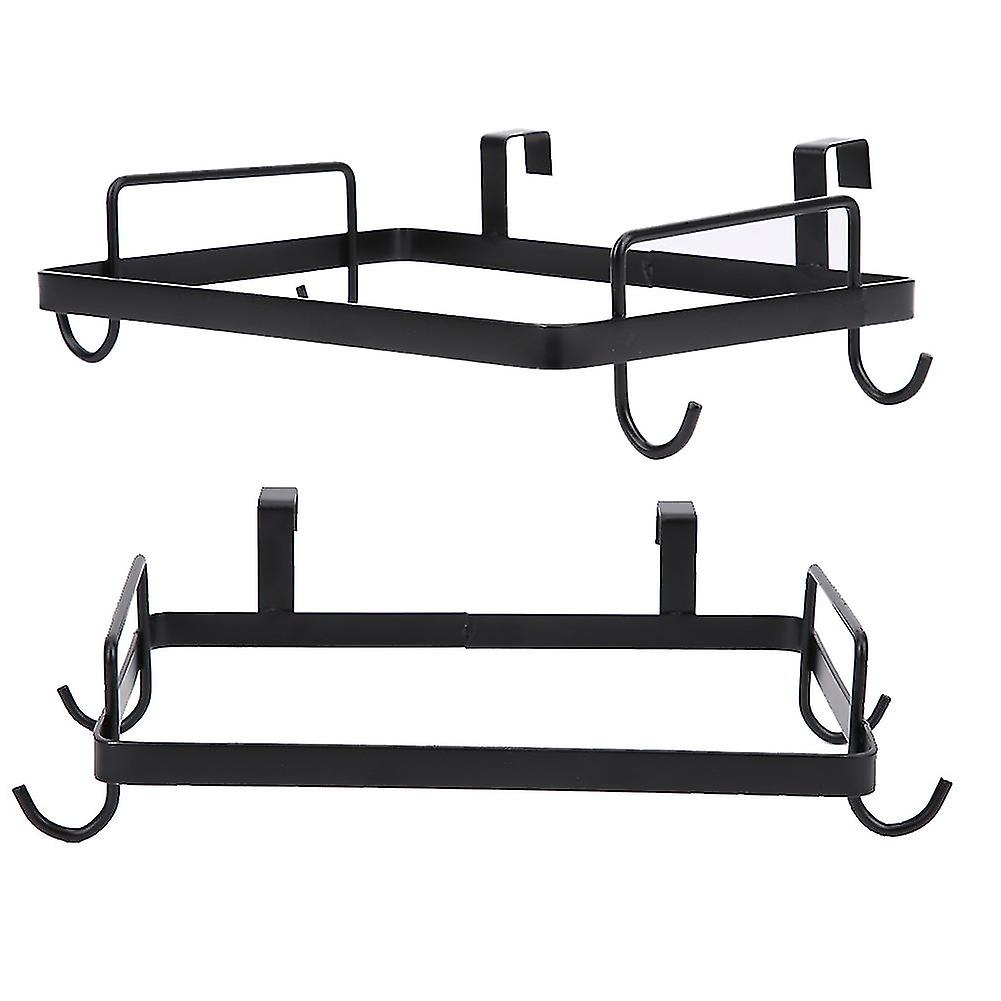 Household Hanging Iron Garbage Bag Rack Stand Bracket Trash Storage Holder Kitchen AccessoryBlack