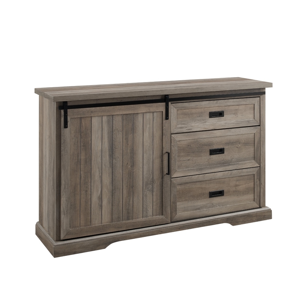 Middlebrook 56 Inch Sliding Groove Barn Door Buffet