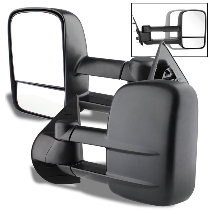 Fits 07-13 Silverado Sierra Yukon Manual Extendable Towing Trailer Mirror Pair