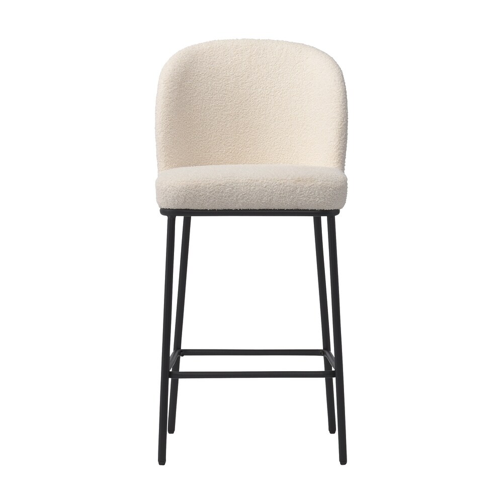 Addison Counter Height Boucle Bar Stools  Set of 2