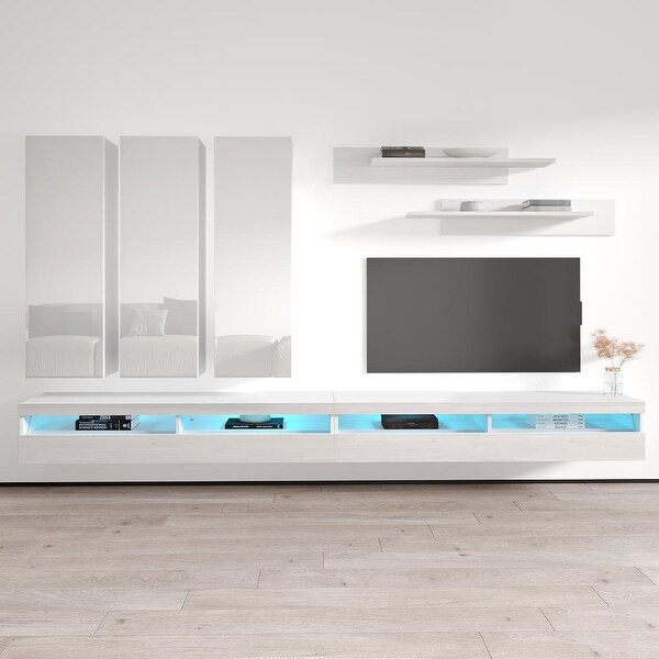 Fly E1 35TV Wall Mounted Floating Modern Entertainment Center