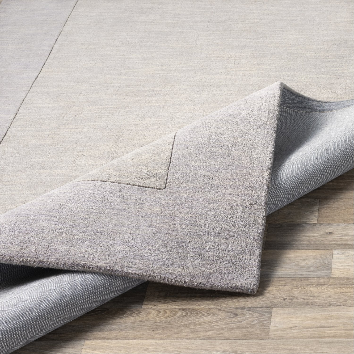 Mystique Collection Wool Area Rug in Elephant Grey