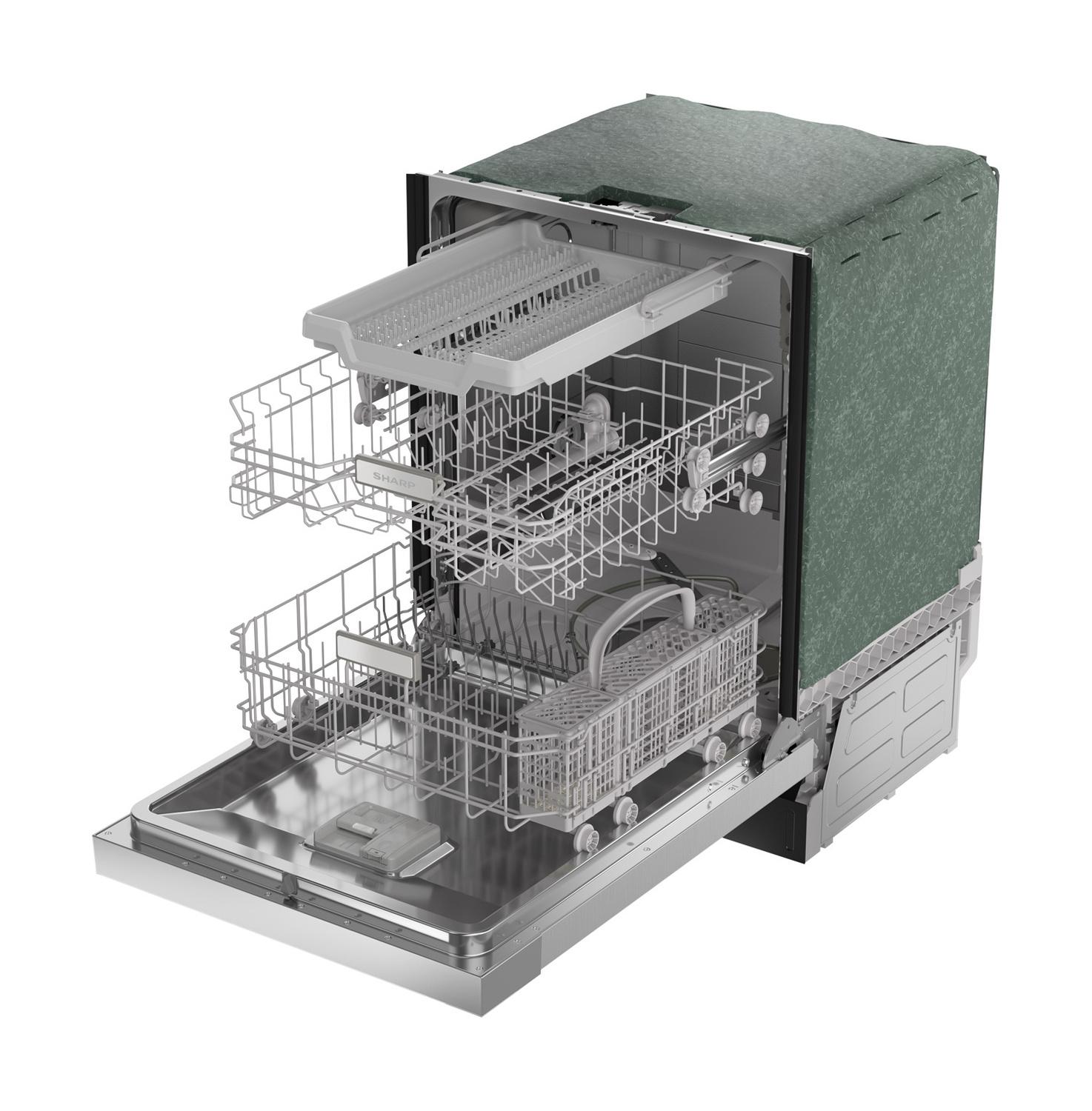 Sharp SDW6506JS 24 In. Slide-In Stainless Steel Hybrid 49 Db Dishwasher