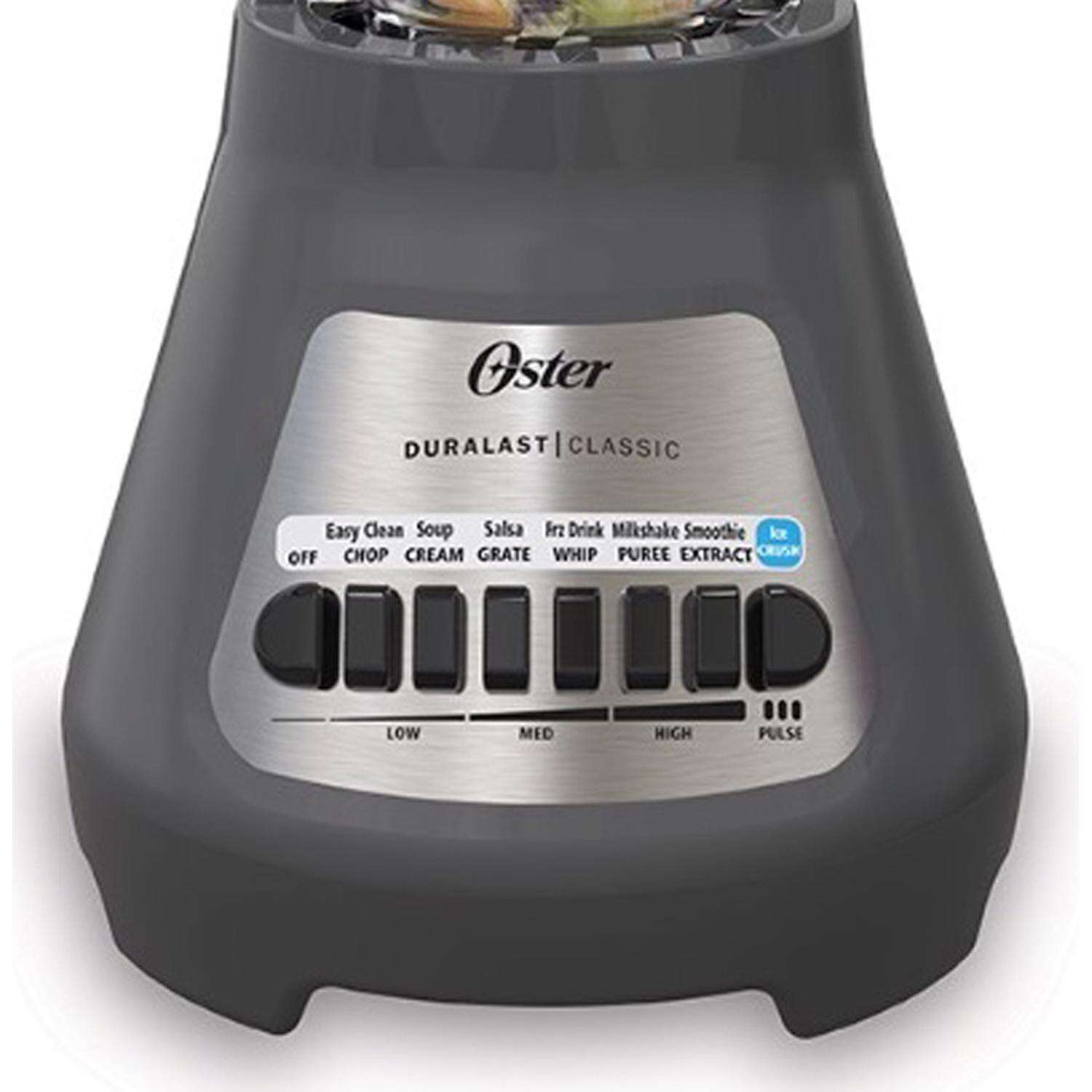 Oster Classic Gray Plastic Blender 6 cups 8 speed