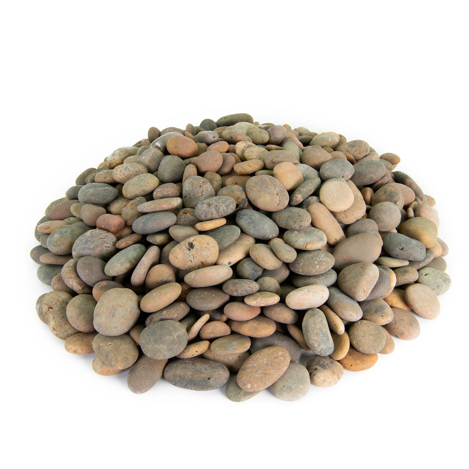 Mexican Beach Pebbles | Buff Buttons, 1/2"-1", 40 lbs