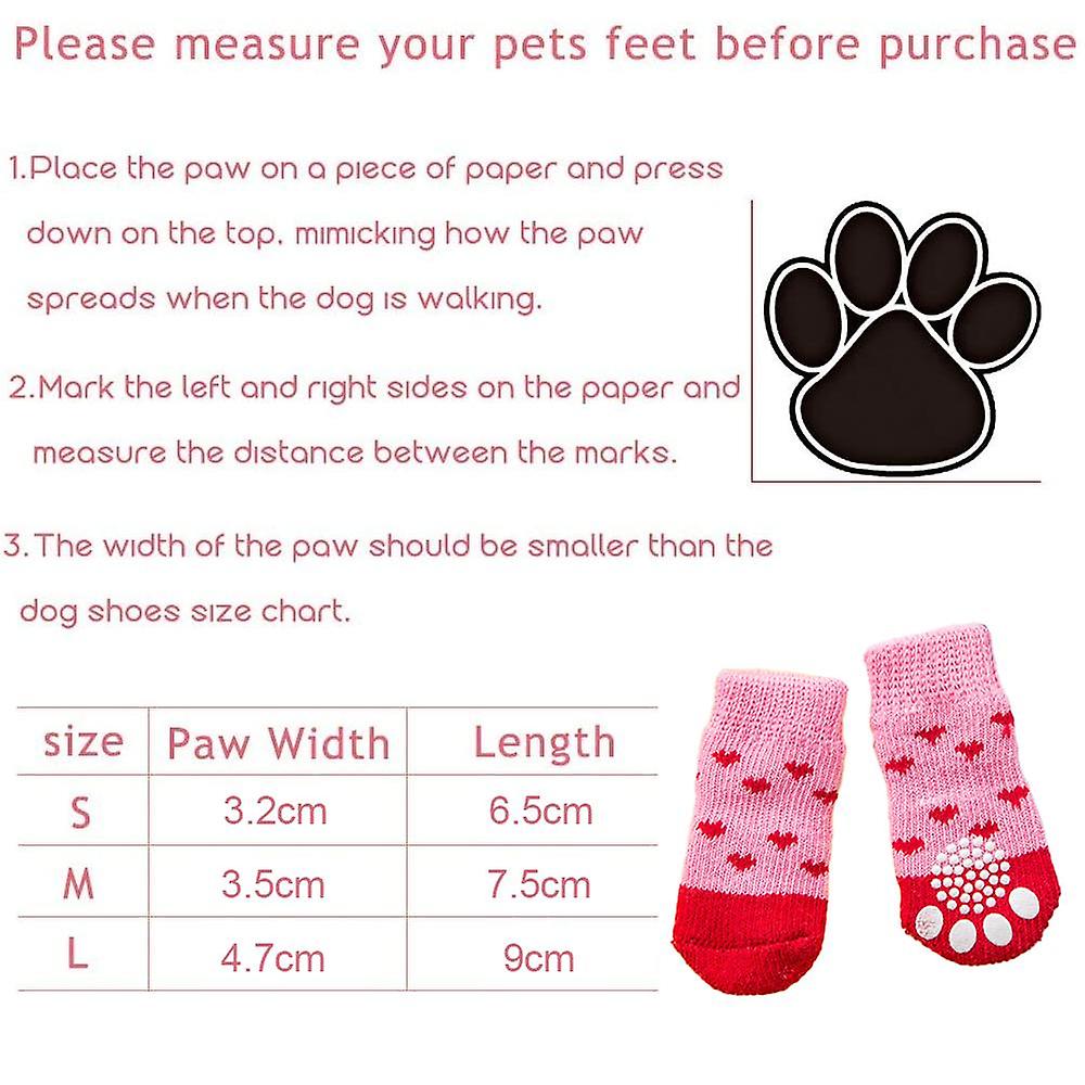 Anti-slip Dog Socks For Hardwood Floors， Pet Paw Protection For Injured Paw， Indoor Wear-red