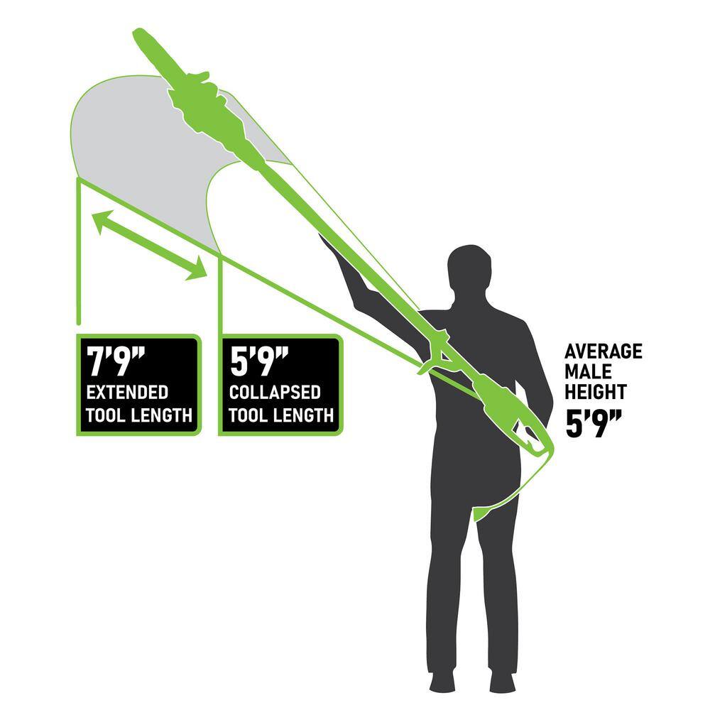 Earthwise 10 in. 6 Amp Electric 2-in-1 Convertible Pole Chainsaw CVPS43010