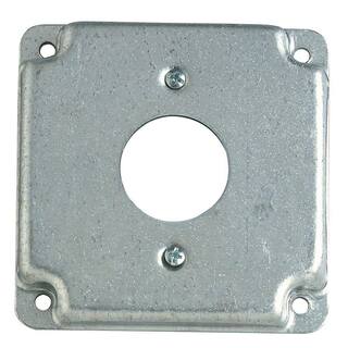 Steel City 4 in. Square Box Surface Cover Single Duplex Receptacle RS11-10R