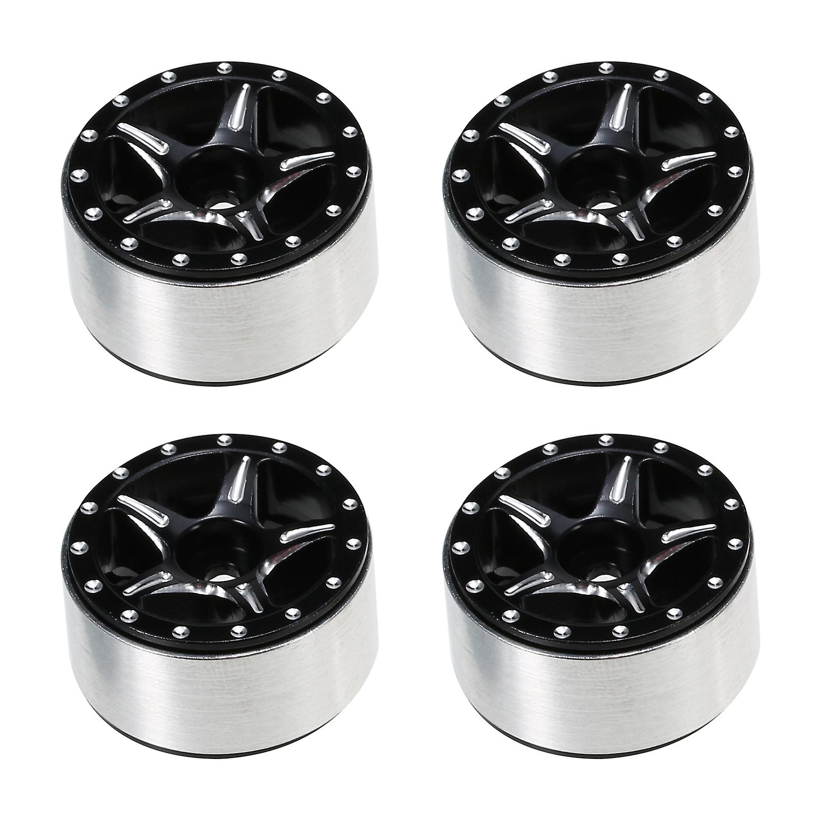 4pcs Aluminum Alloy Beadlock Wheel Rims For 1/24 Axial Scx24 90081 Axi00001 Axi00002 Rc Car Accessories