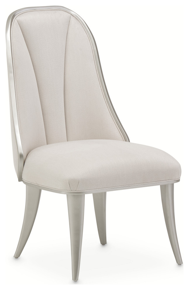 Penthouse Dining Side Chair  Set of 2   Ash Gray   Contemporary   Dining Chairs   by Michael Amini  Houzz