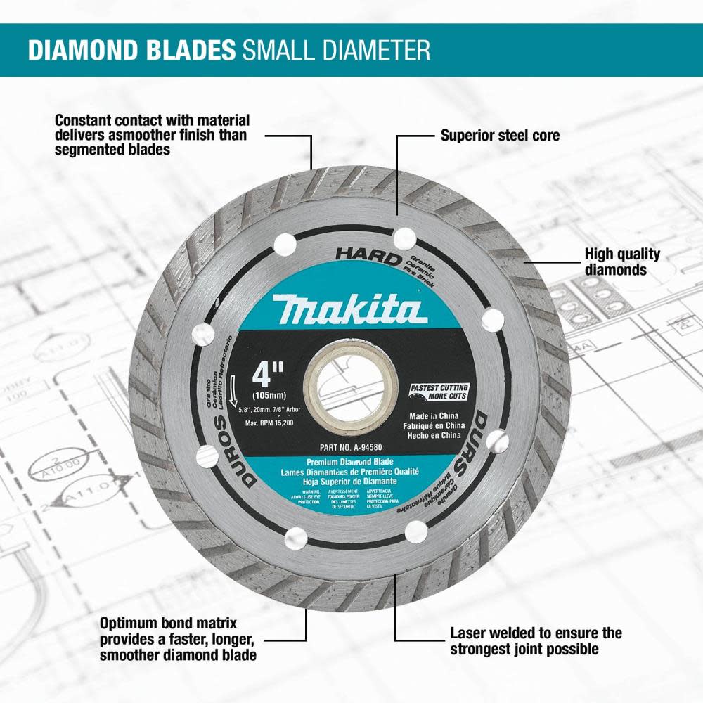 Makita 7 Diamond Blade， Turbo， Soft Material ;