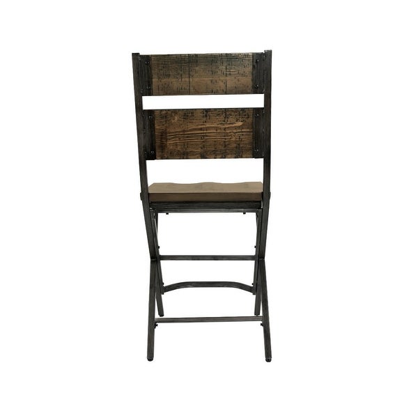 Kavara Casual Barstool Set of 2， Brown/Black