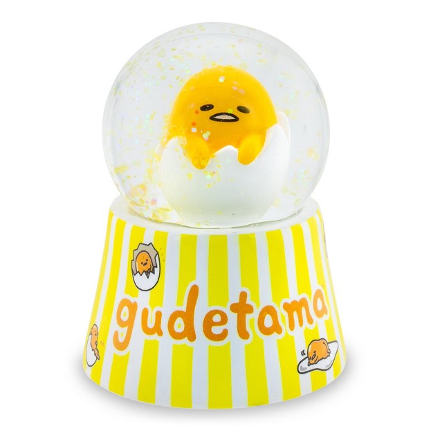 Silver Buffalo Sanrio Gudetama Mini Light up Snow Globe 2 5 Inches Tall