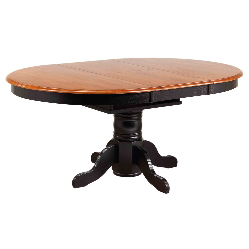 Black Cherry Selections 54 in. Oval Wood Dining Table (Seats 8)   54\