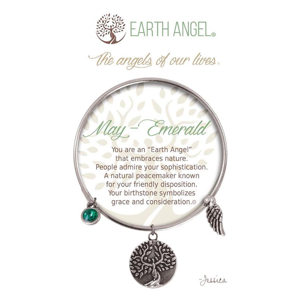 Earth Angel  May – Emerald Bracelet in Silver