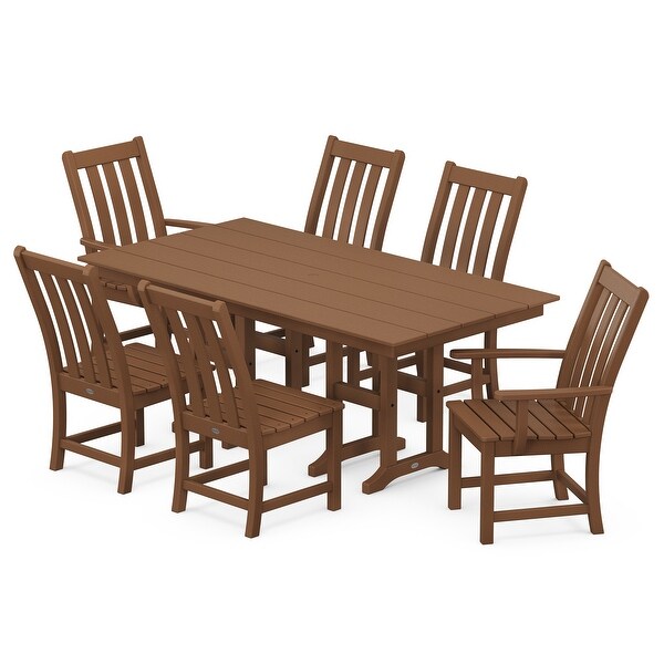 POLYWOOD Vineyard 7Piece Farmhouse Dining Set