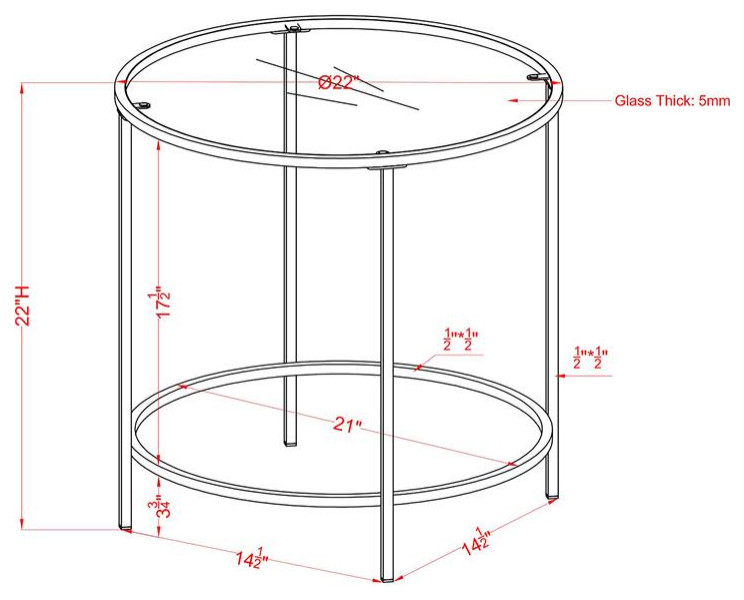 Furniture of America Keefer Contemporary Glass Top Side Table in Blue   Contemporary   Side Tables And End Tables   by Homesquare  Houzz