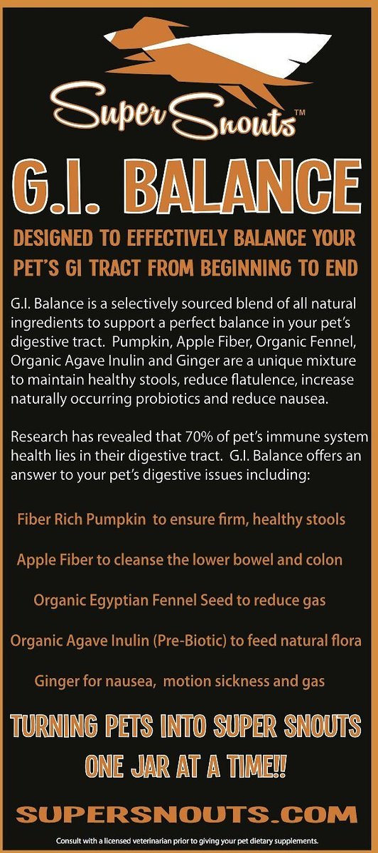 Super Snouts G.I. Balance Digestive Support Dog and Cat Supplement