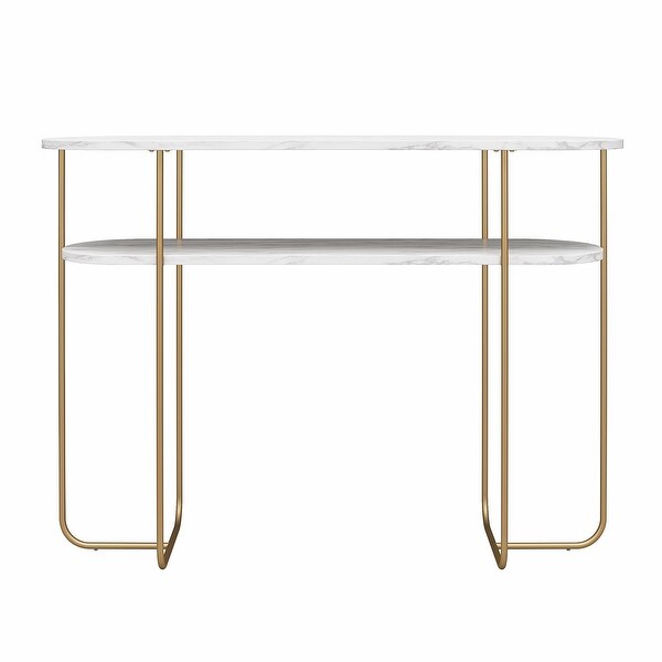 The Novogratz Athena Faux Marble Console Table