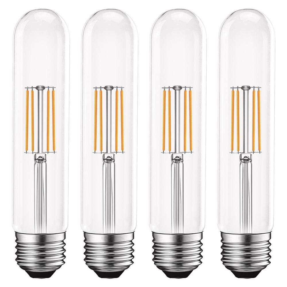 LUXRITE 60-Watt Equivalent T9 Dimmable Edison LED Light Bulbs UL-Listed 2700K Warm White (4-Pack) LR21625-4PK