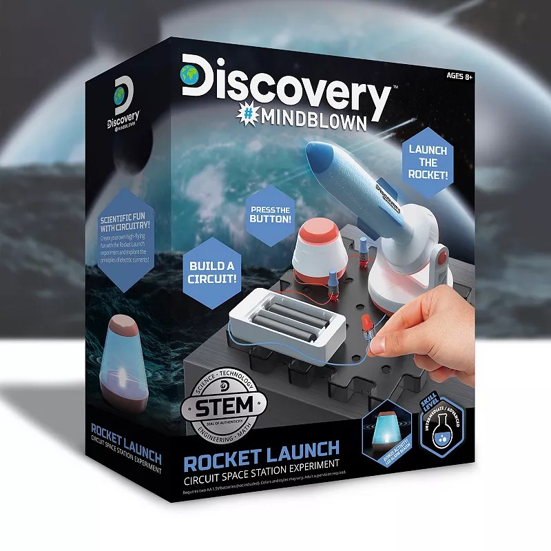 Discovery #Mindblown Rocket Launch Space Station Circuitry Set， Build-it-Yourself Engineering Toy Kit