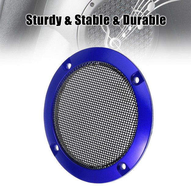 Unique Bargains Vehicle Audio Speaker Cover Mesh Subwoofer Horn Guard Decorative Circle Grille Protector