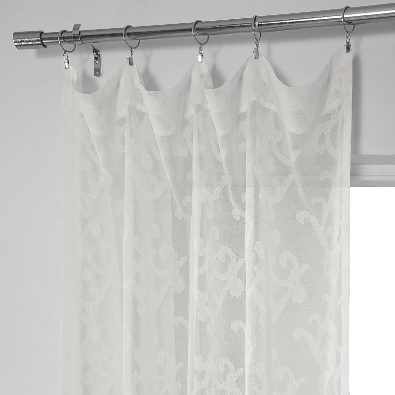 EFF Paris Scroll Patterned Sheer Curtain