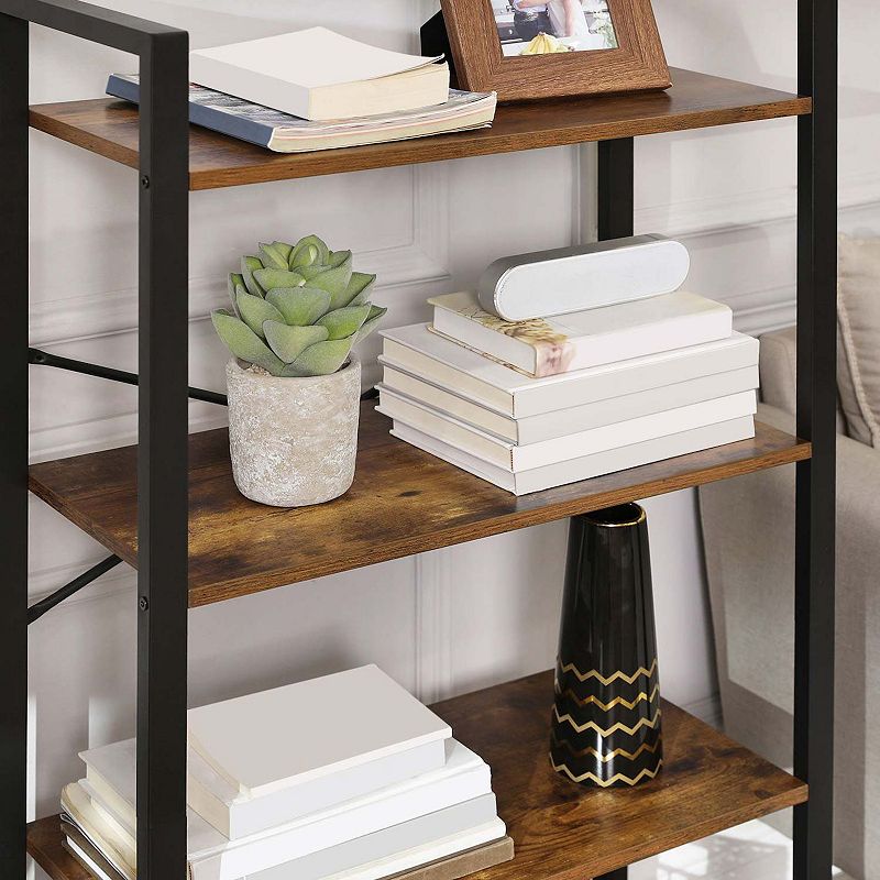 BreeBe Industrial Ladder shelf Bookcase