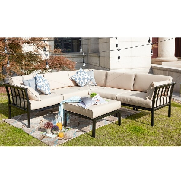 PATIO FESTIVAL 6Piece Outdoor Sofa Seating Group with Cushions