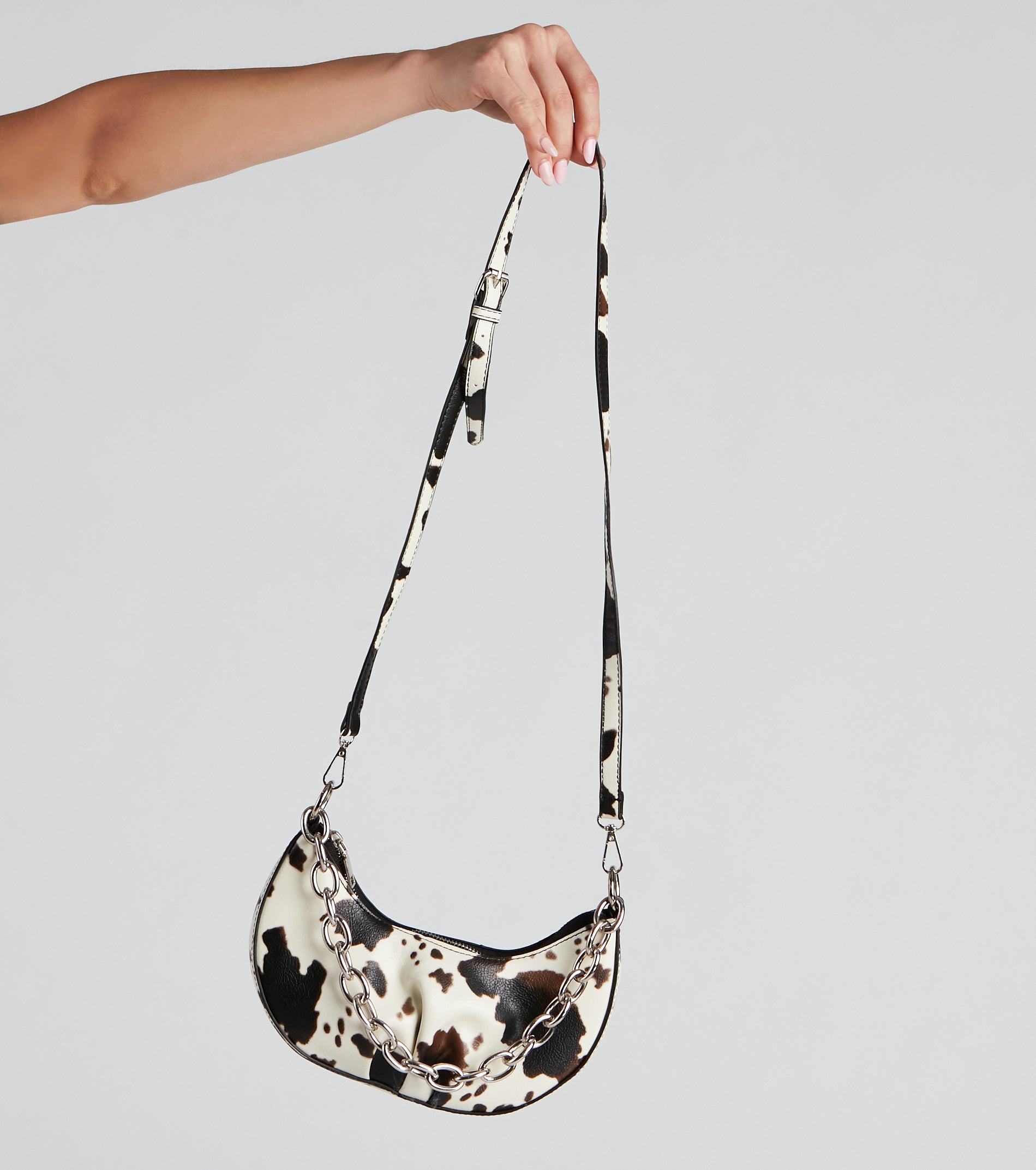 Rodeo Drive Cow Print Shoulder Bag