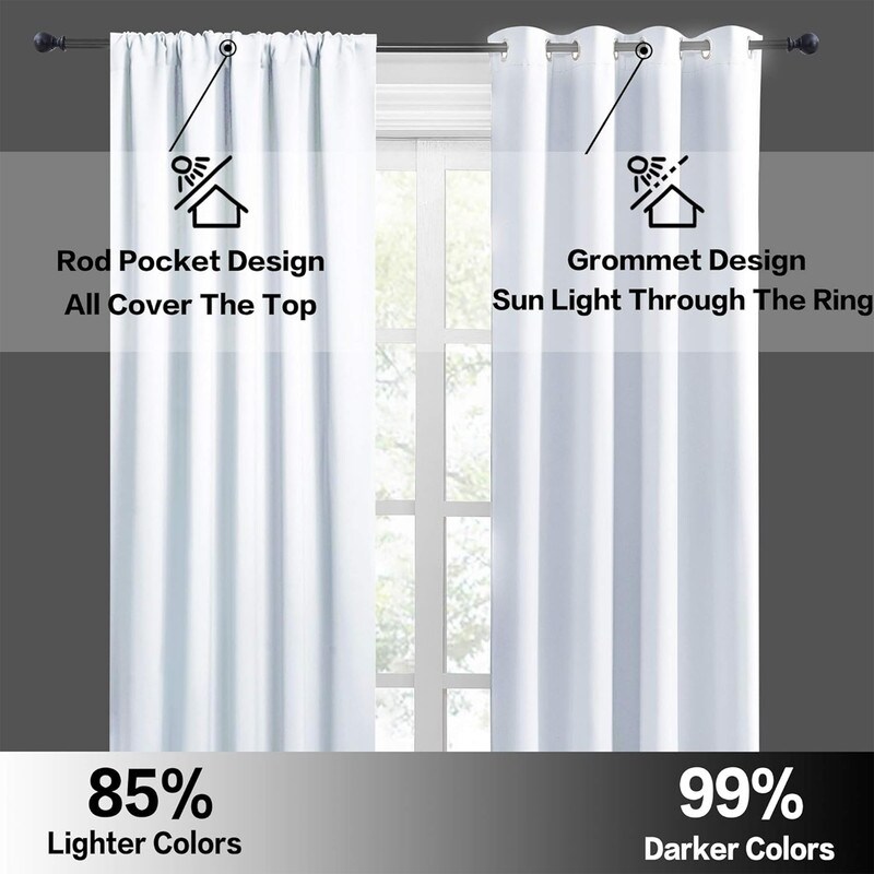 Short Curtains Privacy Half Curtains for Bedroom (W 42 x L 36 inches 2 piece set)   42*36 in