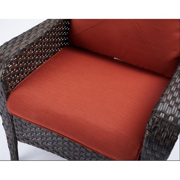 Outdoor Dining Chair with Deep Seating and Cushion