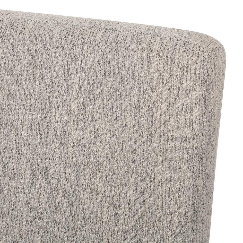 Noble House Benewah Light Gray and Gray Fabric Dining Chairs (Set of 2) 94198