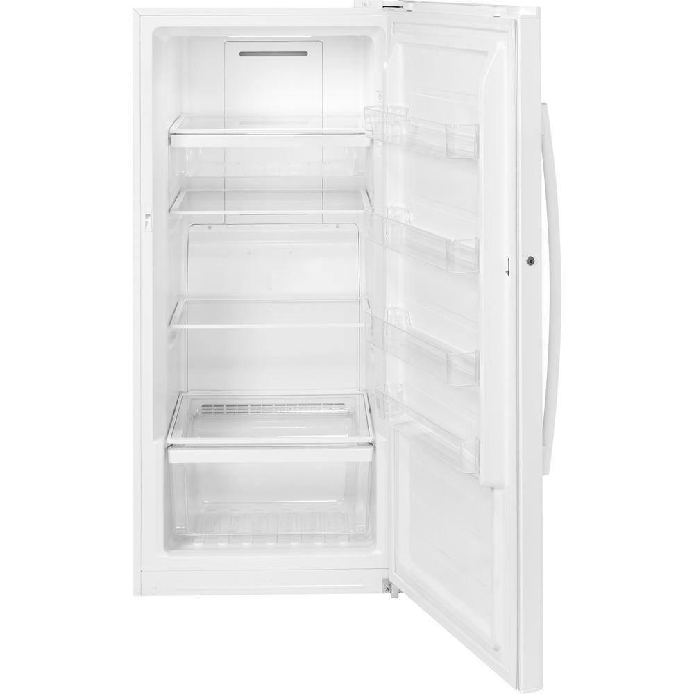 GE Garage Ready 14.1 cu. ft. Frost Free Defrost Upright Freezer in White FUF14DLRWW