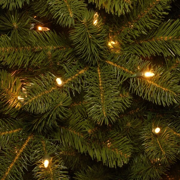 National Tree Company 9 ft. Downswept Douglas Fir Pencil Slim Tree w/Dual Color LED Lights