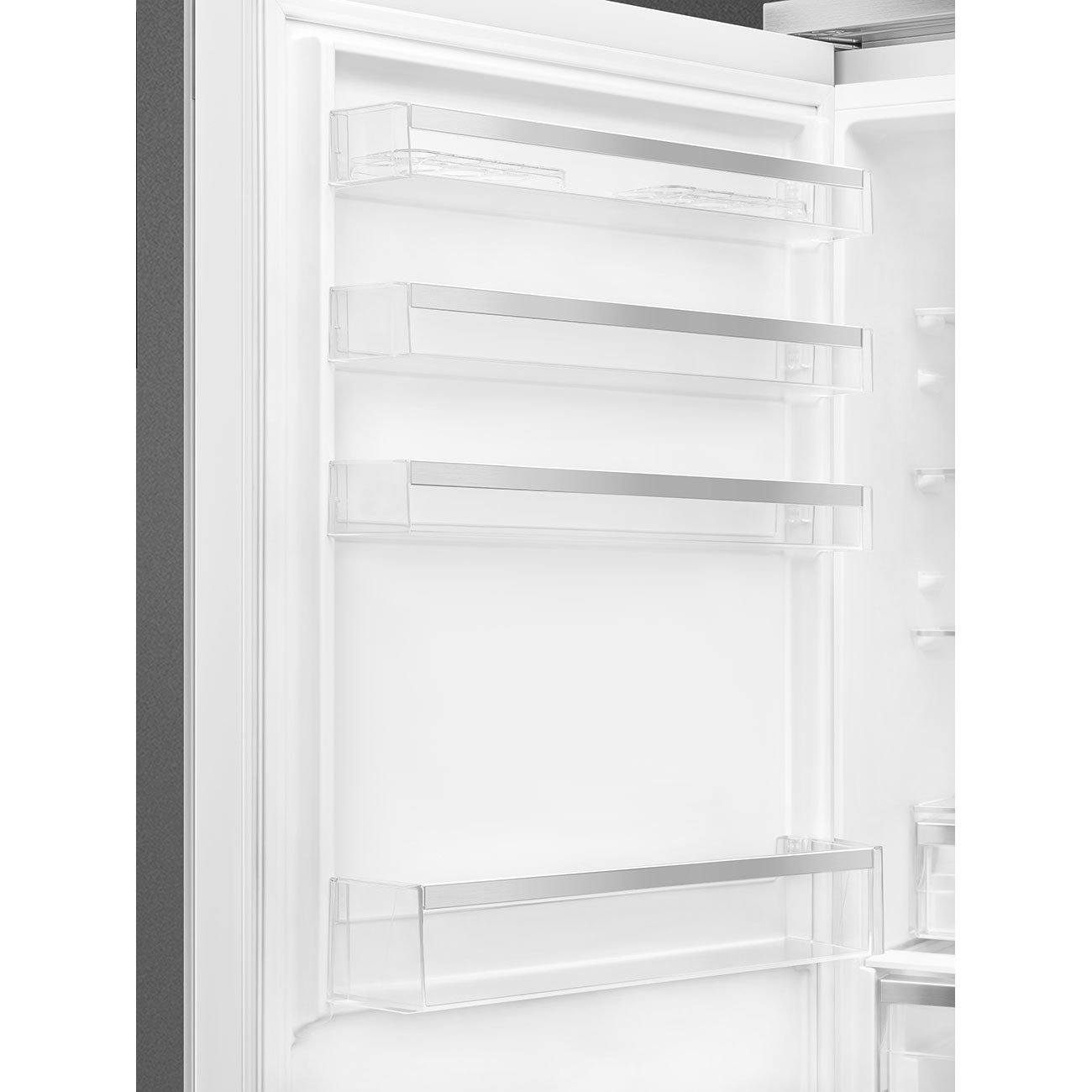 Smeg Portofino 18 Cu. Ft. White Left-Hinge Bottom Mount Refrigerator